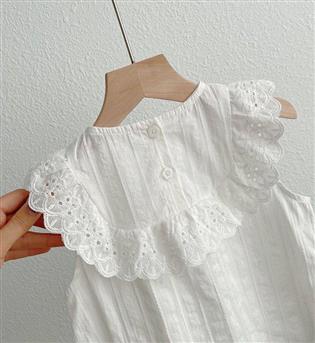 21200225-تاپ دخترانه یقه گیپور