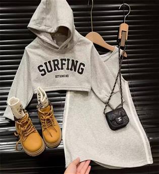 41202246-پیراهن دخترانه با هودی SURFING