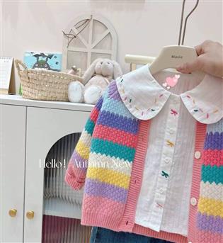 293003-دو تیکه شومیز با ژاکت رنگی 