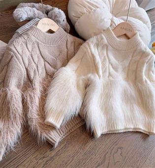 34203027-دورس بافت پایین و لبه آستین خز
