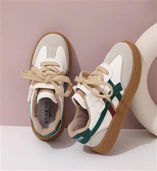29300173-کتونی طرح بند چسبی بغل خط رنگی FASHION