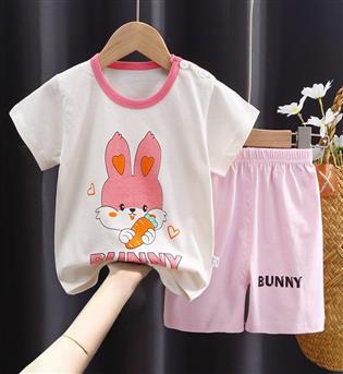 11202883-تیشرت و شلوارک طرحخرگوش با هویج BUNNY