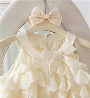 38202111-پیراهن دخترانه حلقه ای یقه چسبون پولکی
