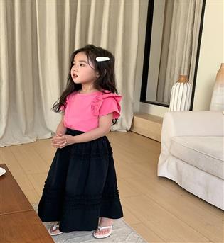 15202839-تیشرت ساده آستین پرکی