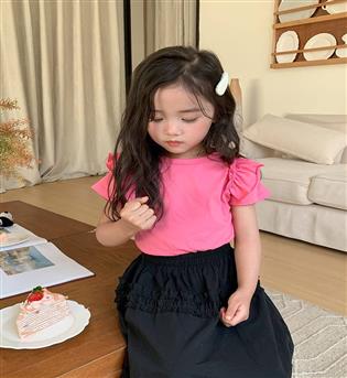 15202839-تیشرت ساده آستین پرکی