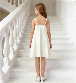 28203454-پیراهن دخترانه حلقه ای رو بند حلقه دو گل برجسته