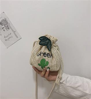 7100031-کیف حصیری طرح کاکتوسGREEN
