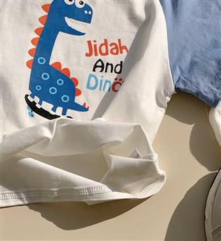 29202793-دو تیکه تیشرت با شلوارک طرح دایناسور jidah and dino