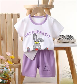 11202954-تیشرت با شلوارک طرح خرگوش happy rabbit