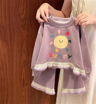 34203310-دو تیکه دورس با شلوار طرح خورشید SUNNY