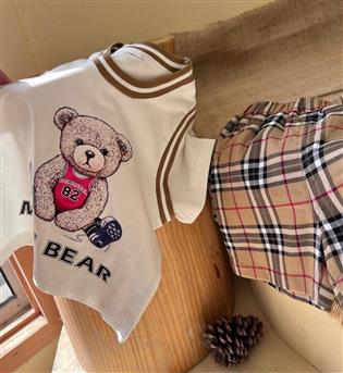 33200973-تیشرت و شلوارک خرس نشته MINI BEAR