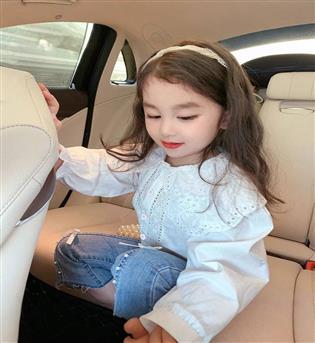 27202535-شومیز آستین بلند جلو و یقه گیپور