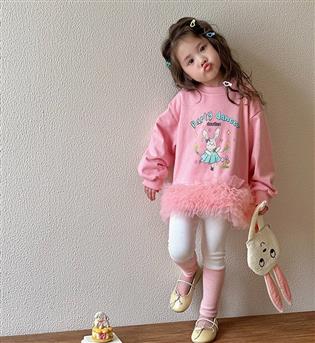 39202750-دو تیکه دورس پایین تور با لگ طرح خرگوش party dancer 
