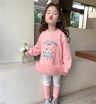 39202750-دو تیکه دورس پایین تور با لگ طرح خرگوش party dancer 