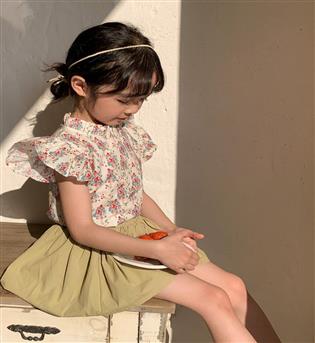 17202718-شلوارک کتان چیندار دامنی