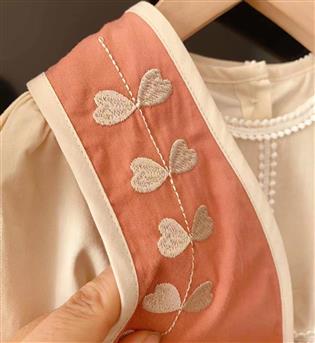 45202759-پیراهن دخترانه با ژیله طرح گل
