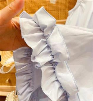 24202960-پیراهن دخترانه حلقه ای طرح پایین چین
