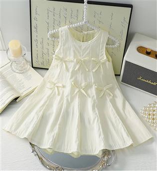 26202964-پیراهن دخترانه حلقه ای جلو پاپیون
