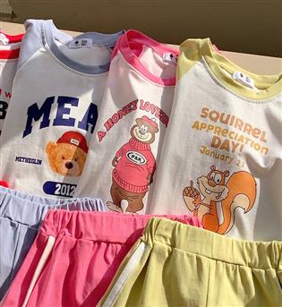 26202800-دو تیکه تیشرت با شلوارک طرح سنجاب squirrel