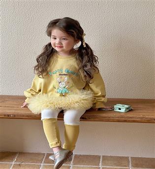 39202750-دو تیکه دورس پایین تور با لگ طرح خرگوش party dancer 